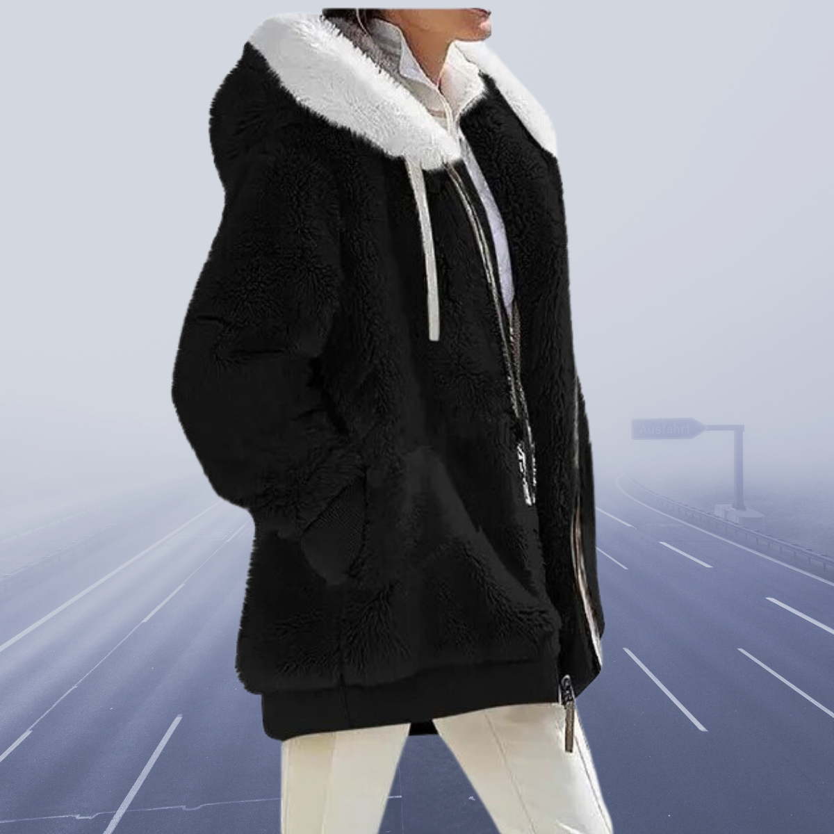 Marisol™ Casualowa kurtka polarowa z kapturem