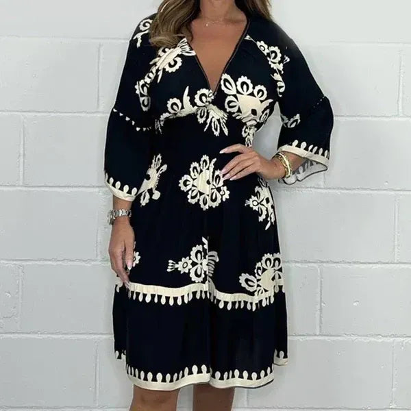Ulfa Carboni™ Sukienka damska boho w kwiaty