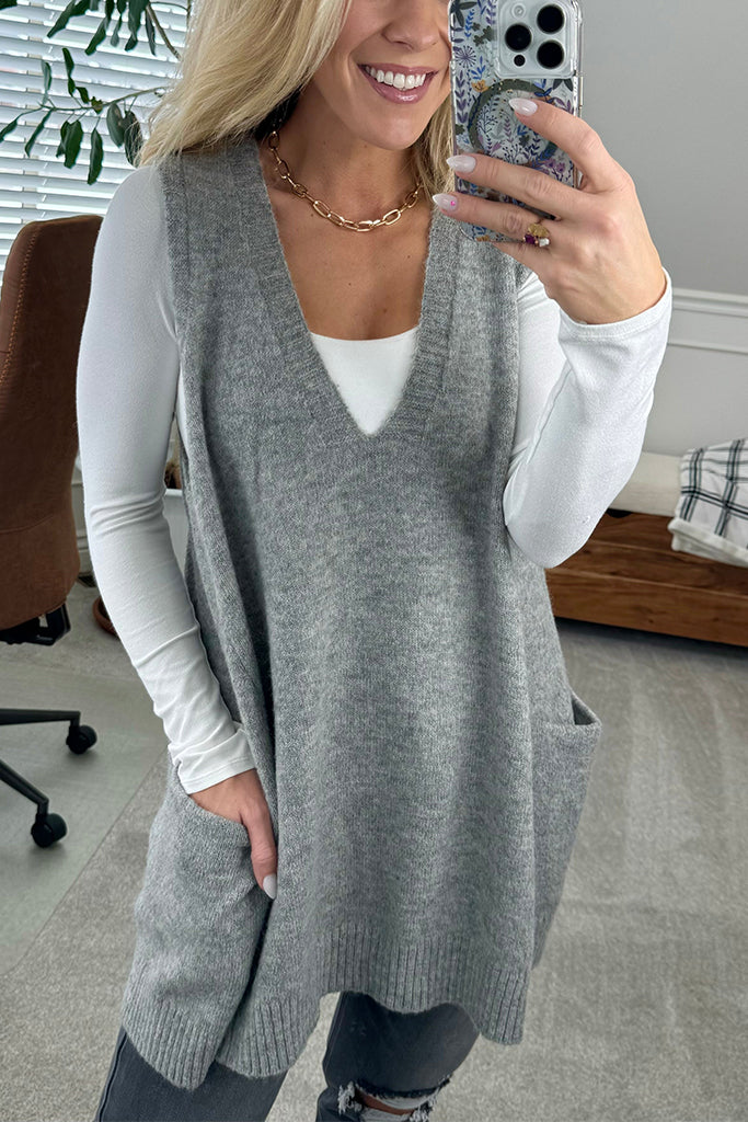 Ada Milazzo™ Przytulna kamizelka z kieszonką