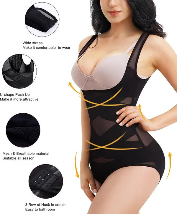 Bice Sorgi™ Modelujące body gorsetowe z szerokimi ramiączkami