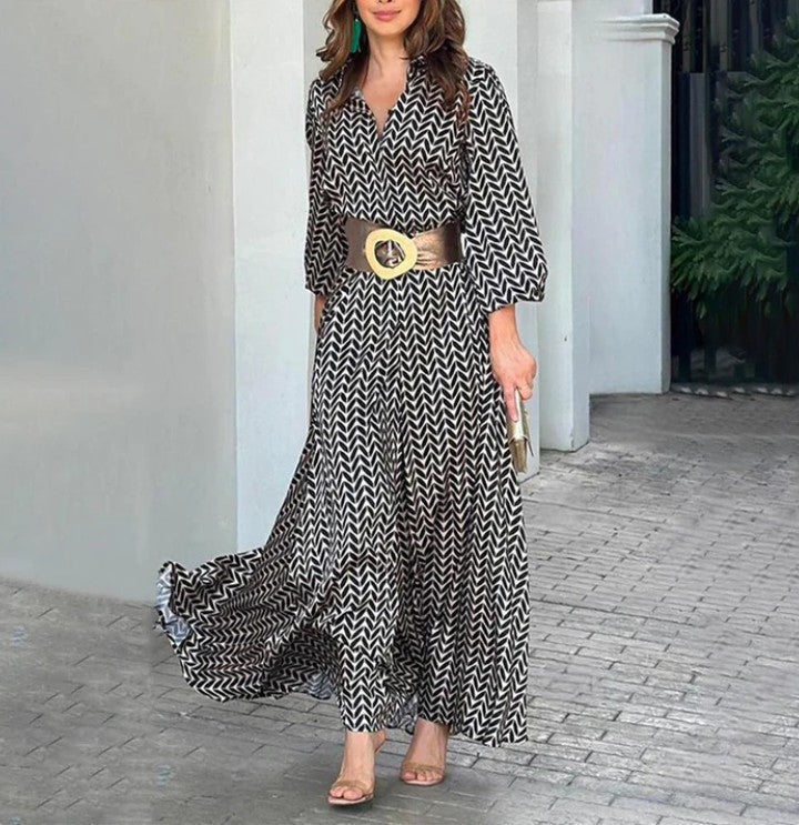 Carlotta™ Elegancka długa sukienka w stylu retro