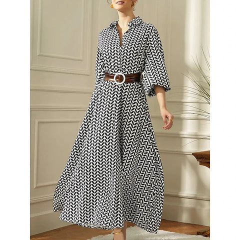 Carlotta™ Elegancka długa sukienka w stylu retro