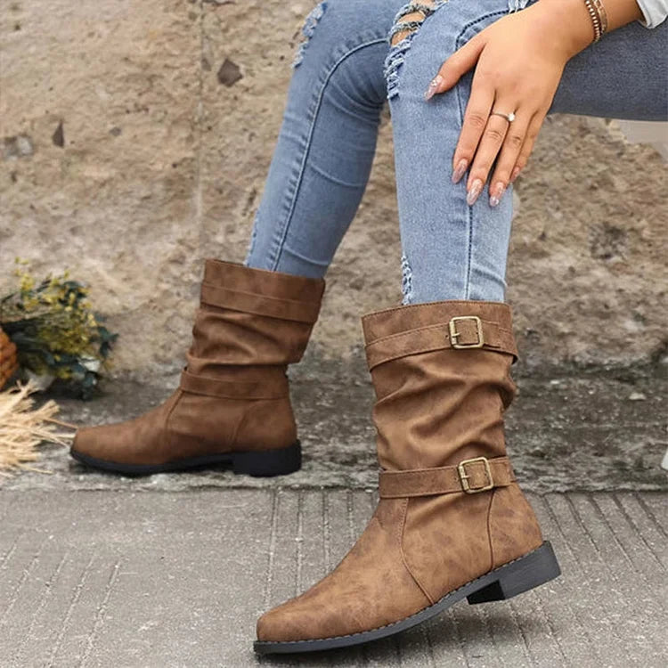Delinda Diorio™ Damskie buty na niskim obcasie z klamrą