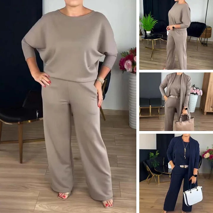 Dora Zanelli™ elegancki 3-częściowy komplet damski z kardiganem