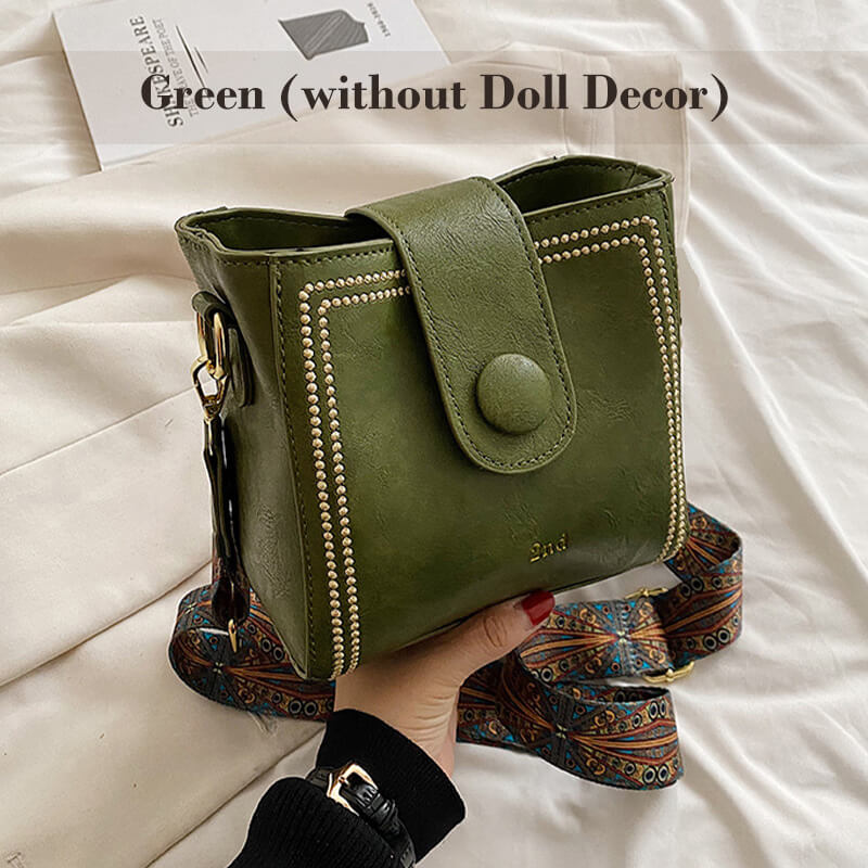 Dulina Rosa™ Modna torba w stylu vintage z regulowanym paskiem