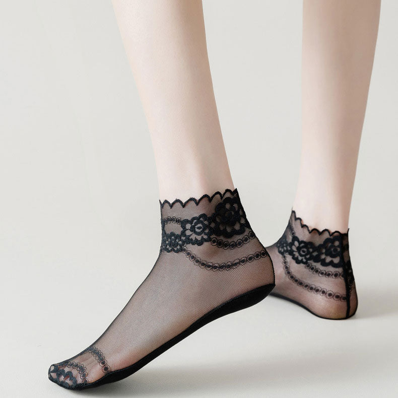 ElegantiStep™ Antypoślizgowe, oddychające skarpety z koronki