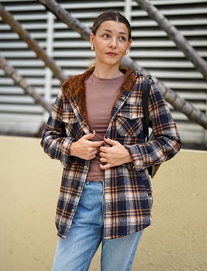 Eliana Zullo™ Zimowa modna bluza z kapturem i kieszeniami