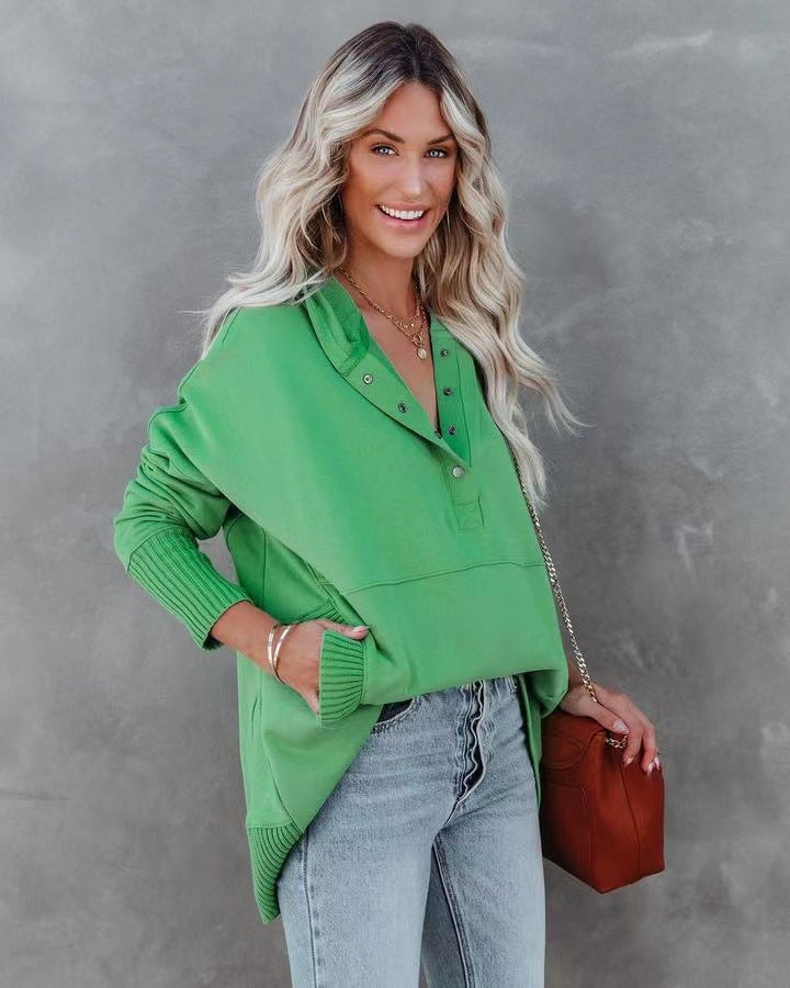 Fina Piccio™️ Bluza oversize z kapturem i otworami na kciuki