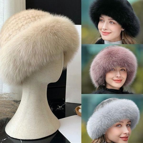 FurBelle™ Damska futrzana czapka zimowa