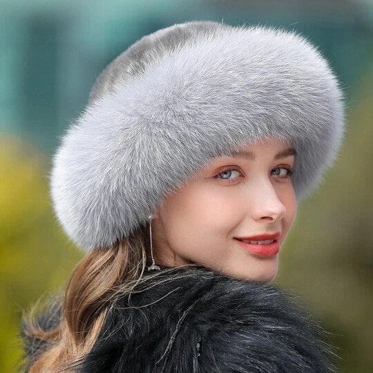 FurBelle™ Damska futrzana czapka zimowa