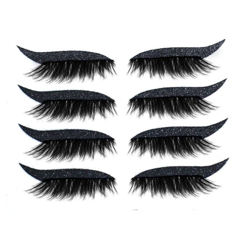 Glamz™ Rzęsy wielokrotnego użytku z eyelinerem (4 pary)