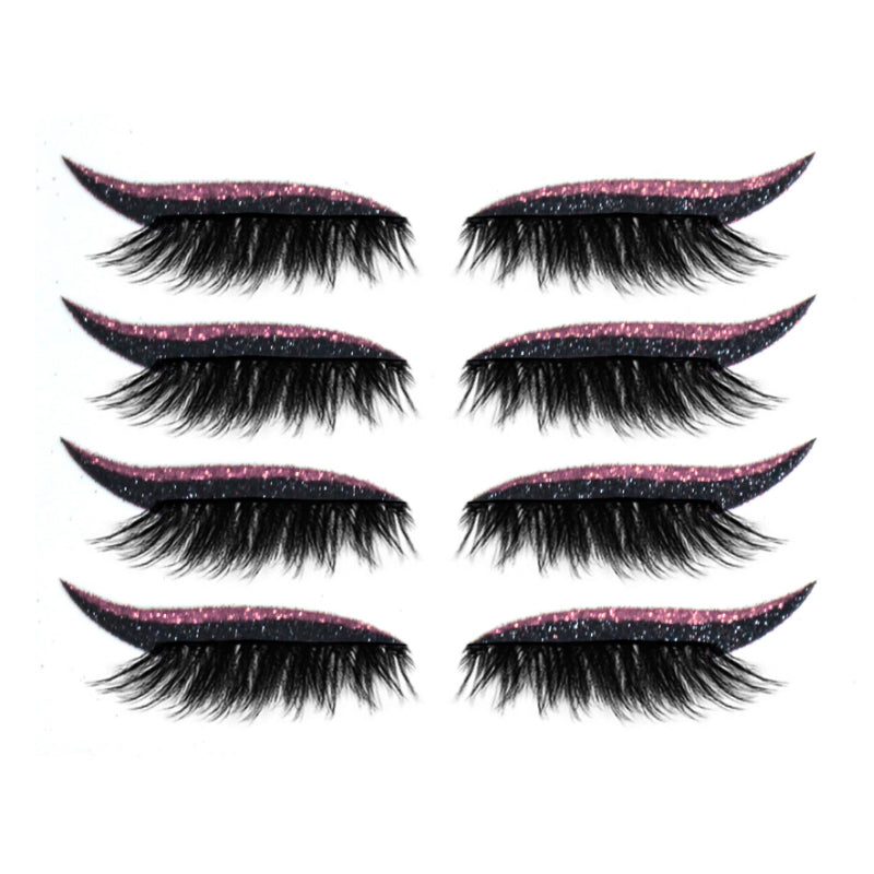 Glamz™ Rzęsy wielokrotnego użytku z eyelinerem (4 pary)
