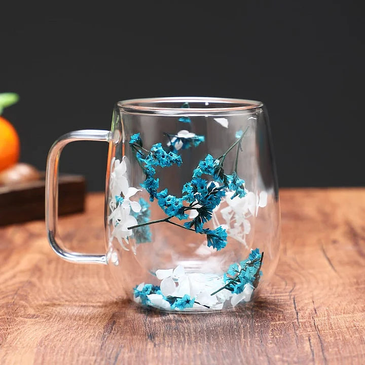 GlassBloom™ Kubek z suszonymi kwiatami