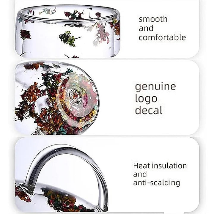 GlassBloom™ Kubek z suszonymi kwiatami