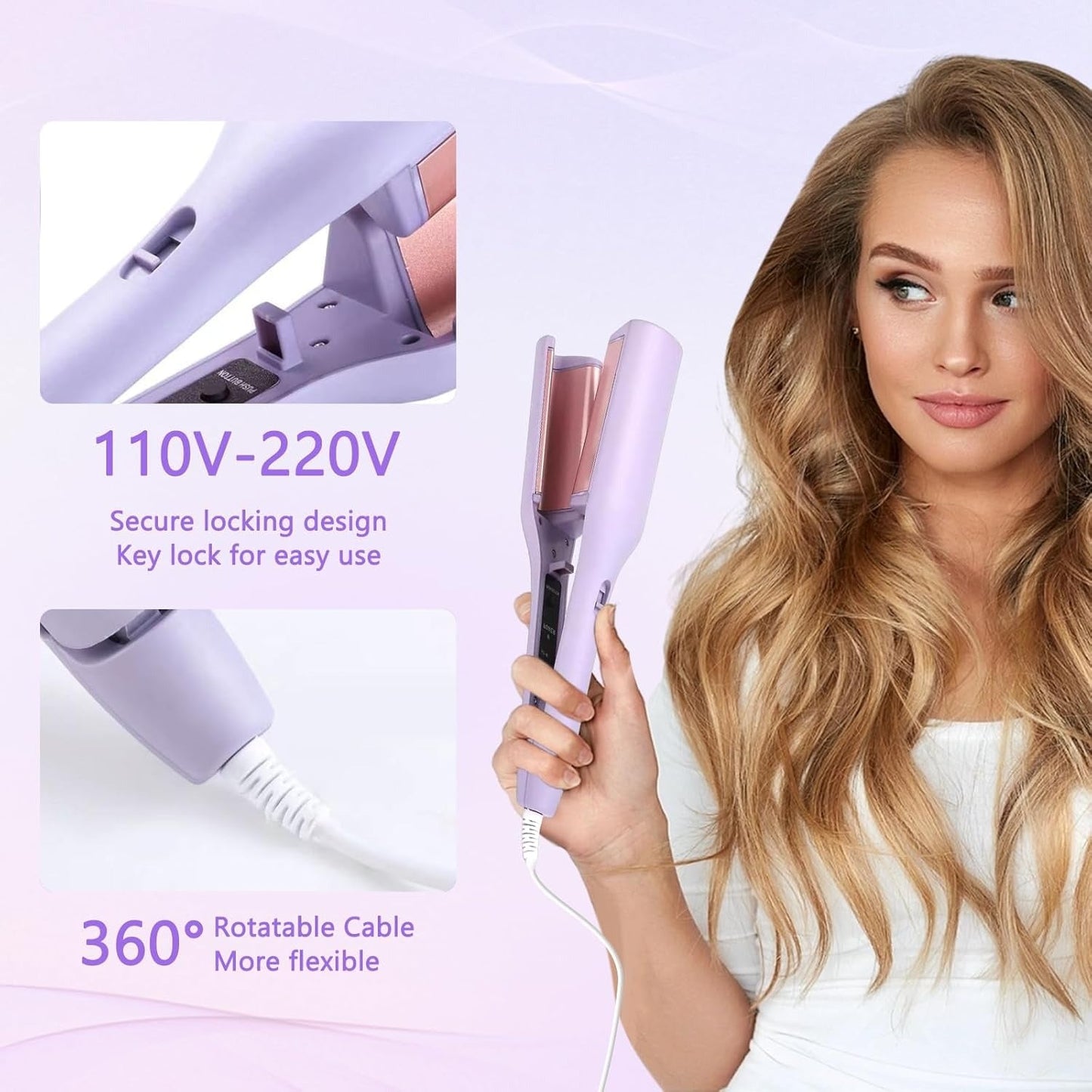IonCurl Pro™ Delikatna jonowa lokówka do pięknych fal