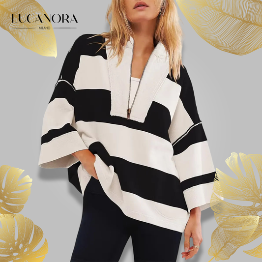 Keira™ Oversize'owa koszula w paski w stylu vintage
