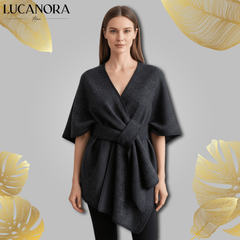 Letizia Pileggi™ Ponczo o eleganckim klasycznym kroju