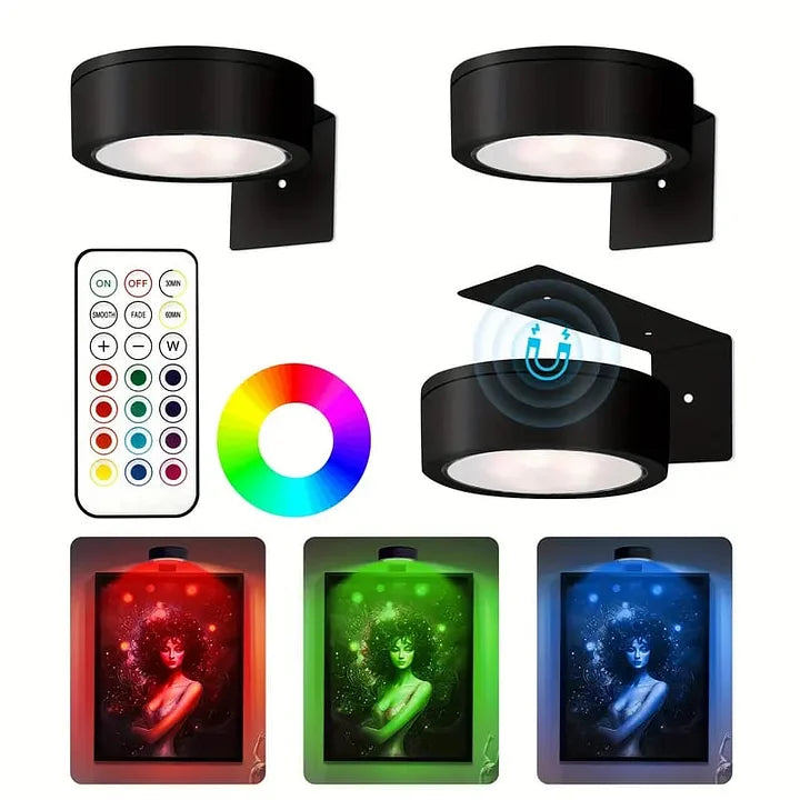 LumiMag™ Magnetyczna bezprzewodowa lampa LED do podświetlania obrazów z 13 trybami światła