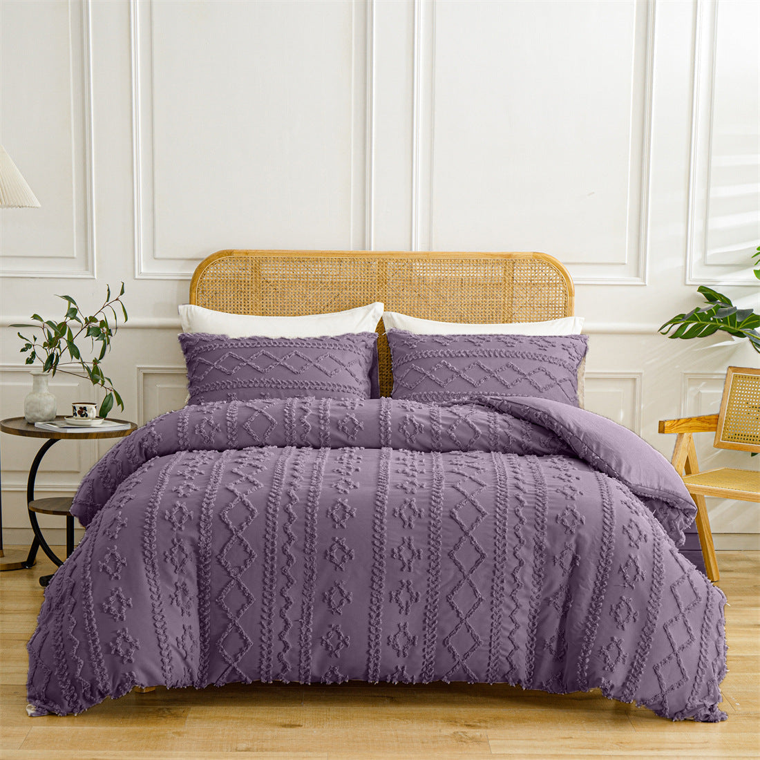 LuxeBed™ Zestaw pościeli z tłoczonymi detalami