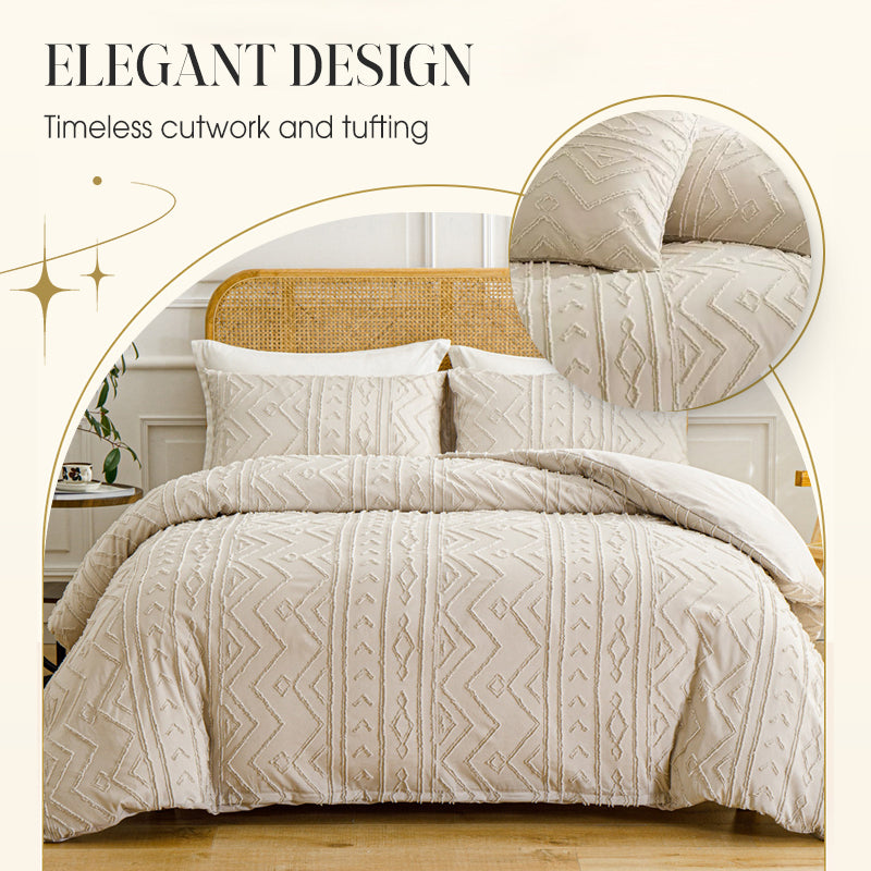 LuxeBed™ Zestaw pościeli z tłoczonymi detalami