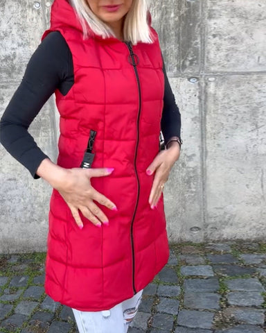 Mafalda™ Długa i ciepła kamizelka zimowa