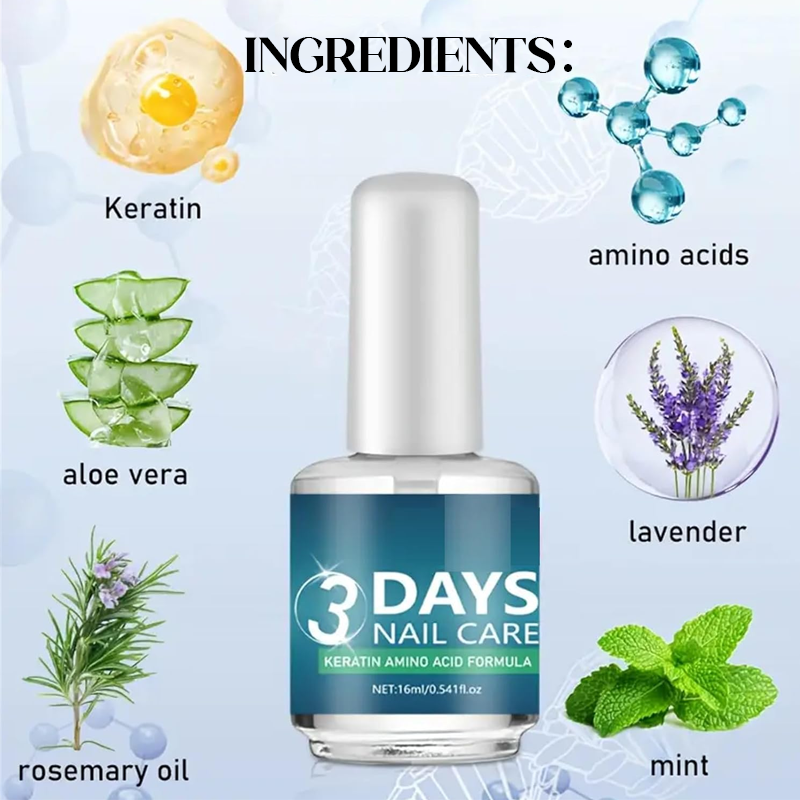 NailCarePro™ Trzydniowa kuracja pielęgnacyjna dla pięknych paznokci