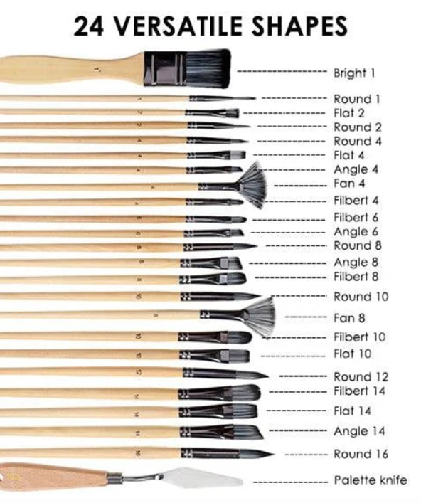 NaturBrush™ Zestaw 24 pędzli