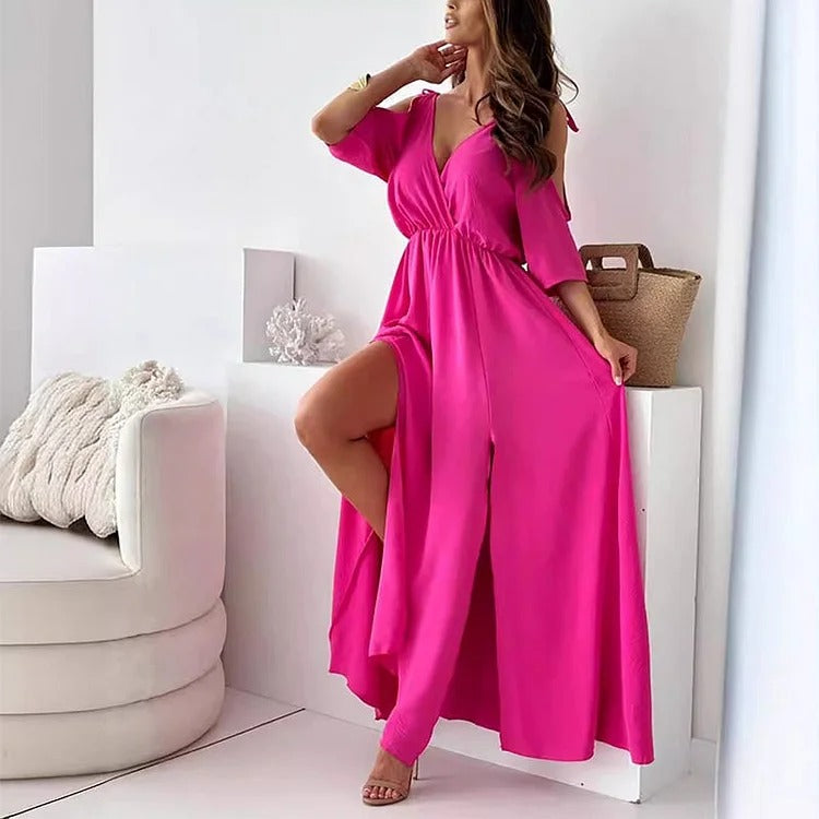 Orchidea Testa™ Elegancka sukienka damska z dekoltem