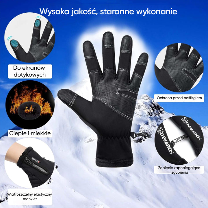 VelvaWarm™ Wygodne i ciepłe rękawice zimowe z palcem do obsługi smartphona