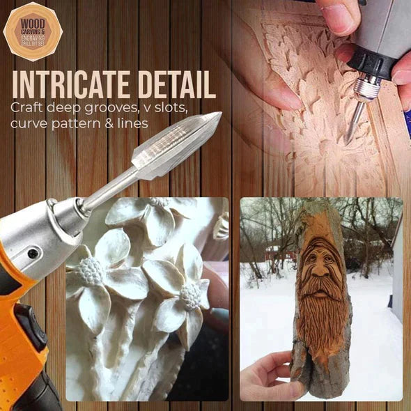 ProCraft Kit™️ Wiertła do grawerowania w drewnie