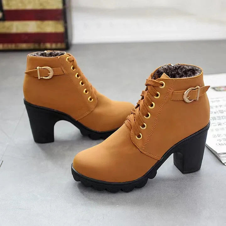 Silvia Savaria™ Stylowe buty damskie na masywnym obcasie
