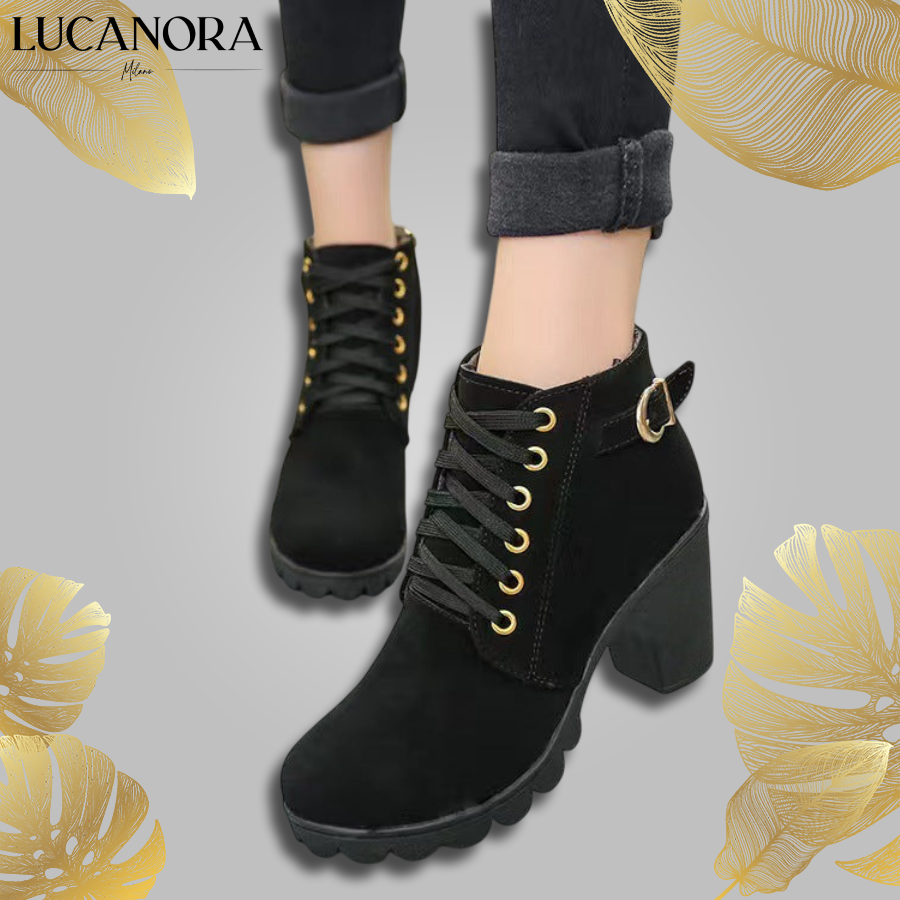 Silvia Savaria™ Stylowe buty damskie na masywnym obcasie