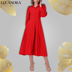 Tullia Cavallo™ Elegancka sukienka midi o linii A