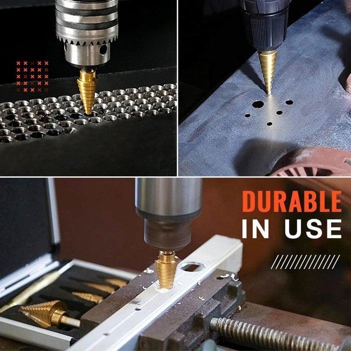 Turbo Bore™ Zestaw wierteł tytanowych do wiercenia w metalu  6 szt