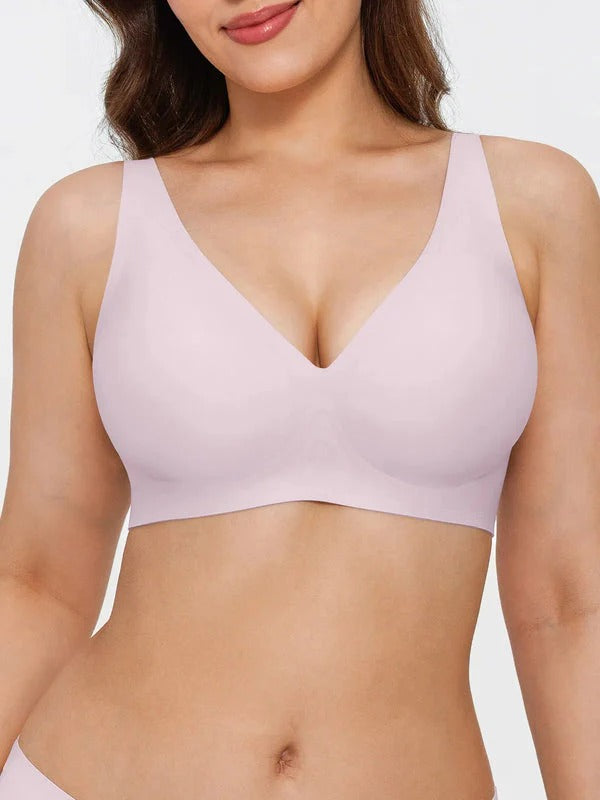 Velourette™ Bezszwowy Biustonosz Bralette bez Fiszbin z Głębokim Dekoltem V