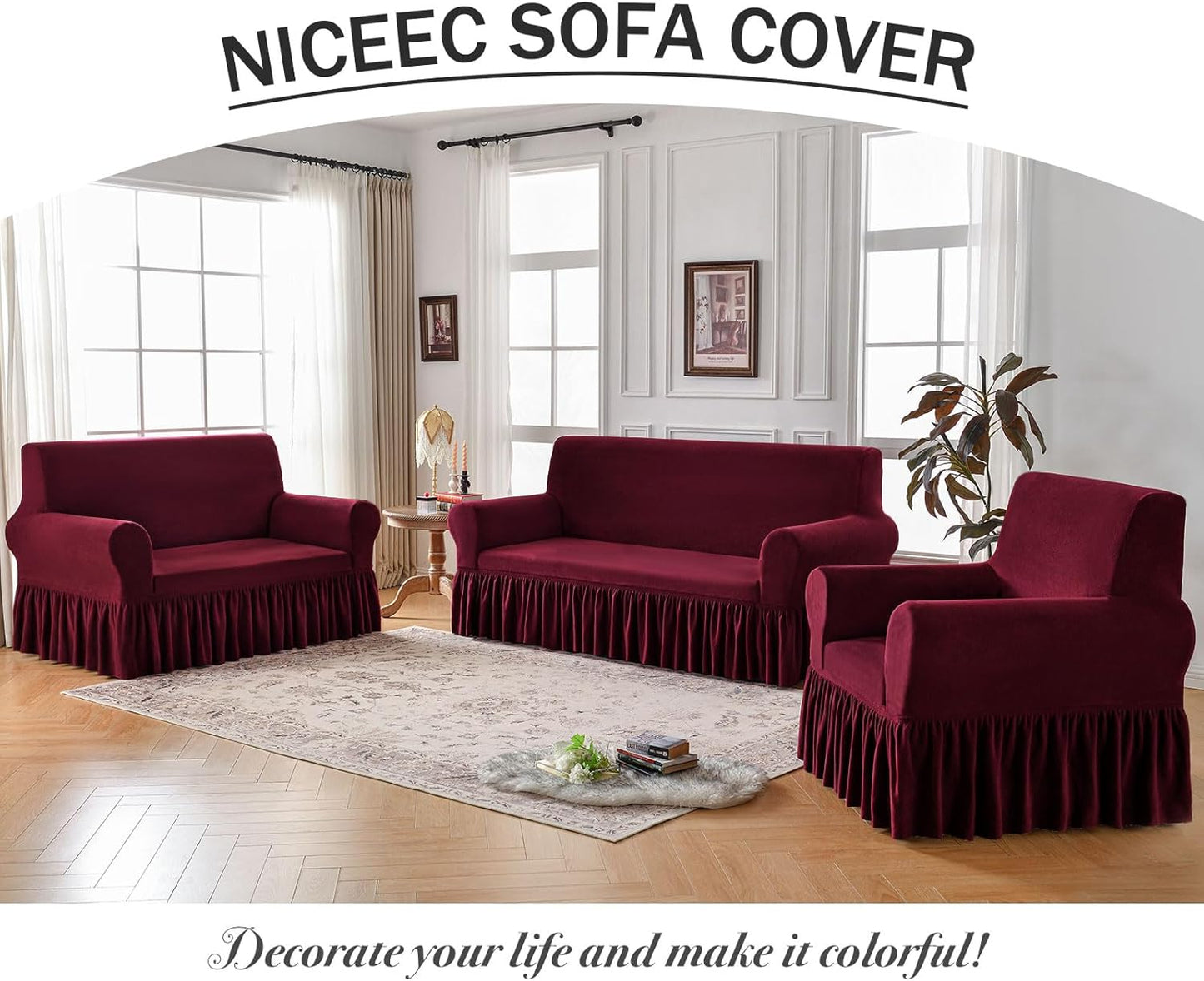Velvexa™ Pokrowiec na kanapę lub fotel z grubego pluszu