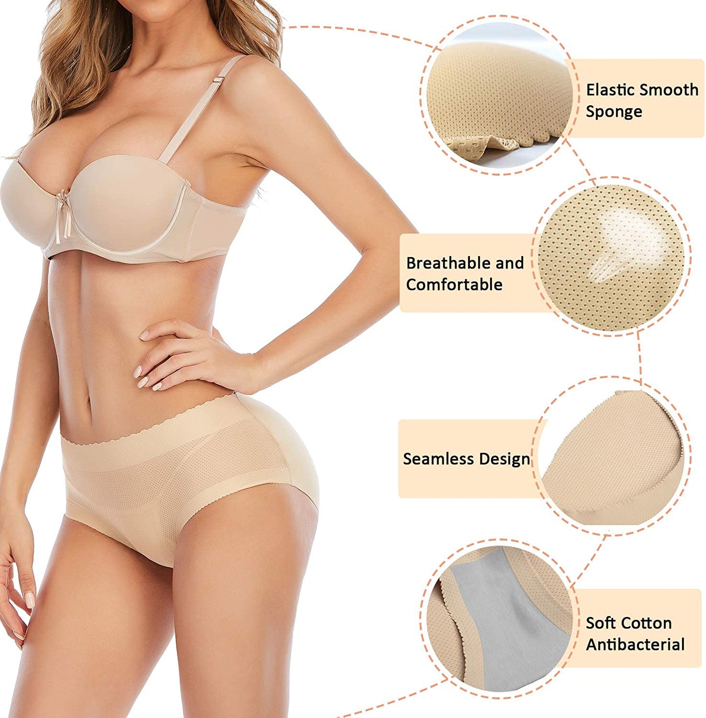 VoluFit™ Majtki bezszwowe z wkładkami