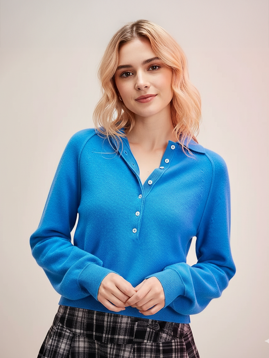 Zanita Michela™ Sweter Vintage z okrągłym dekoltem