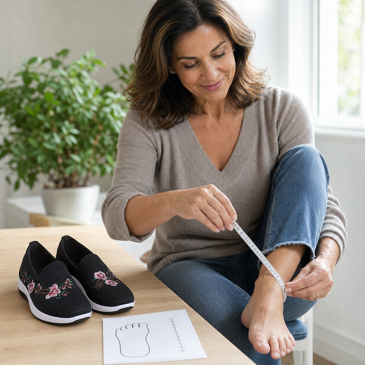 Agata Della Valle™ Oddychające buty w kwiaty na cały dzień komfortu