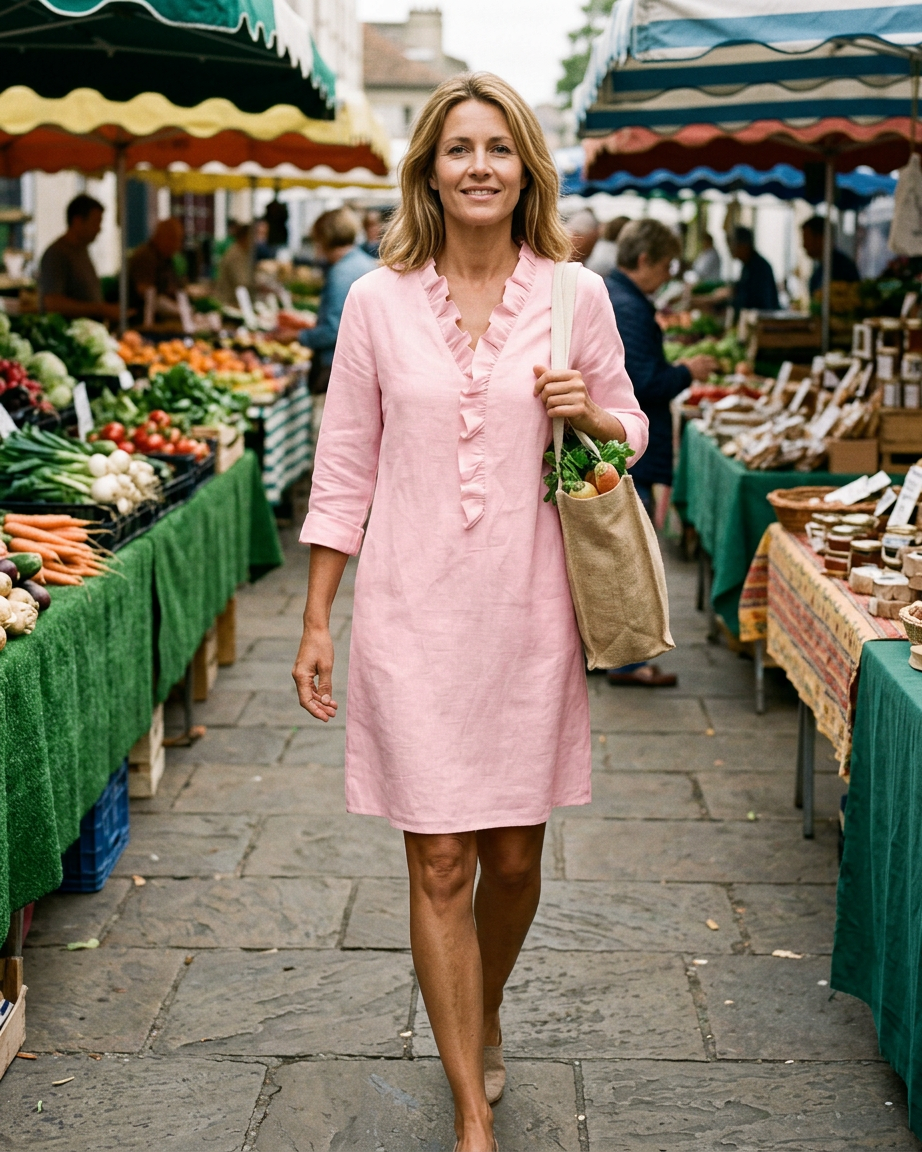 Arianna Lombardo™ Zwiewna sukienka z falbanami i dekoltem V