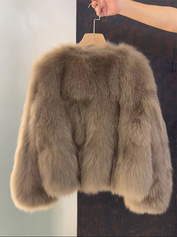 Assunta Aurelia Luxe Faux Fur Jacket - additional gallery view showcasing jacket silhouette