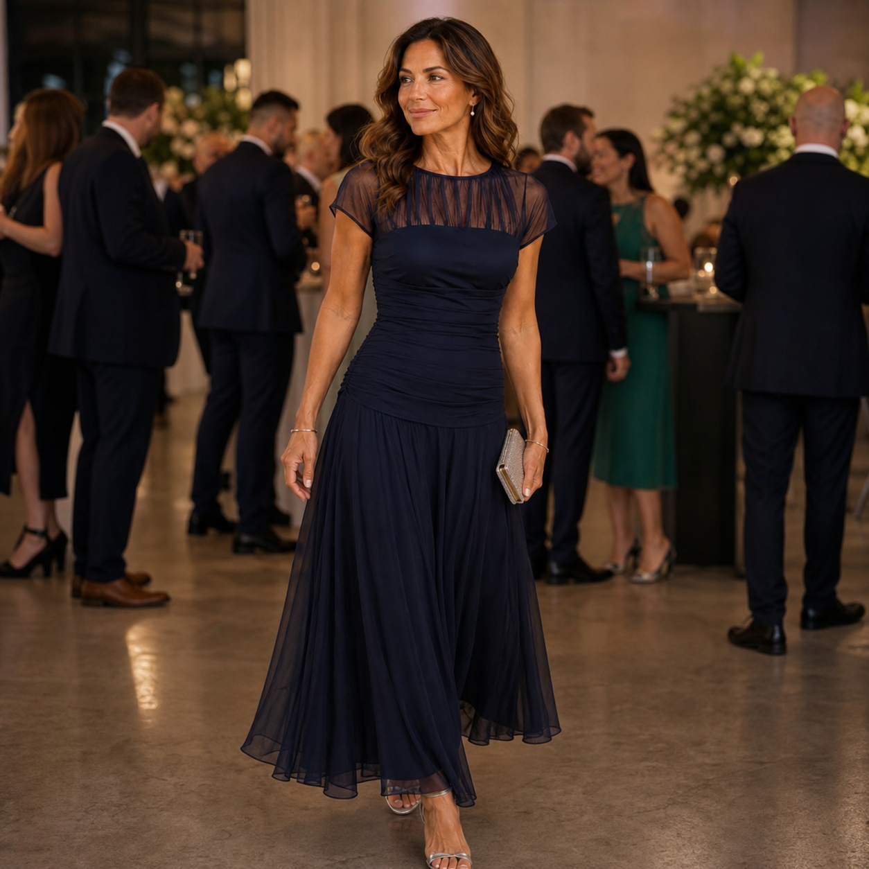 Camilla Della Valle™ Elegancka zwiewna sukienka na wyjątkowe okazje
