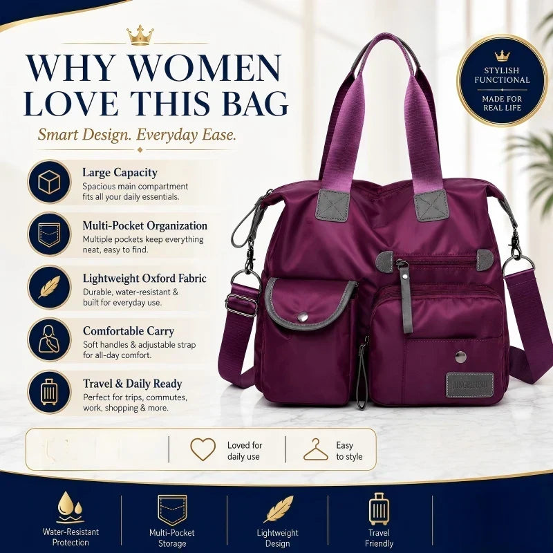 CarryLux™ Pojemna torba codzienna dla łatwej organizacji