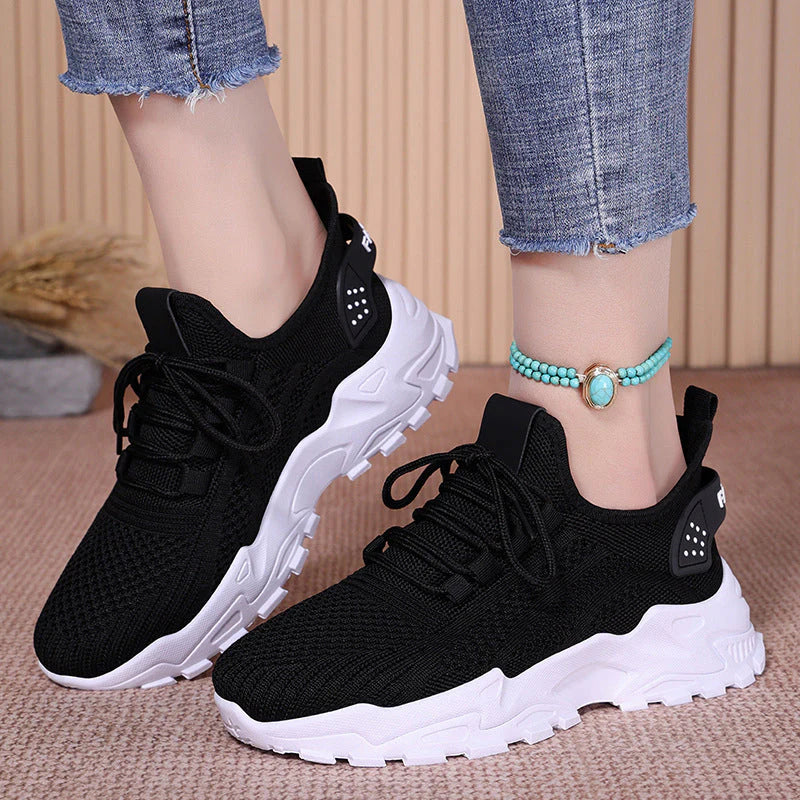 Chiara Ricci Lightweight Comfort Sneakers - rear view highlighting heel and back construction