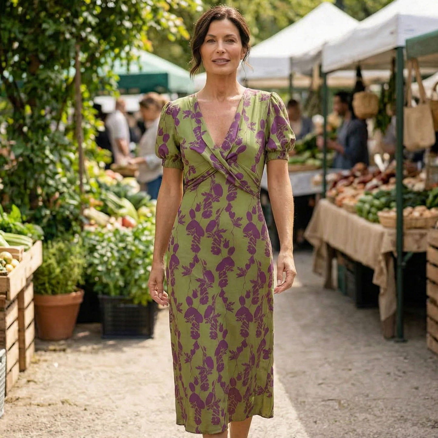 Clarissa Pavone™ Elegancka sukienka wiosenna na co dzień