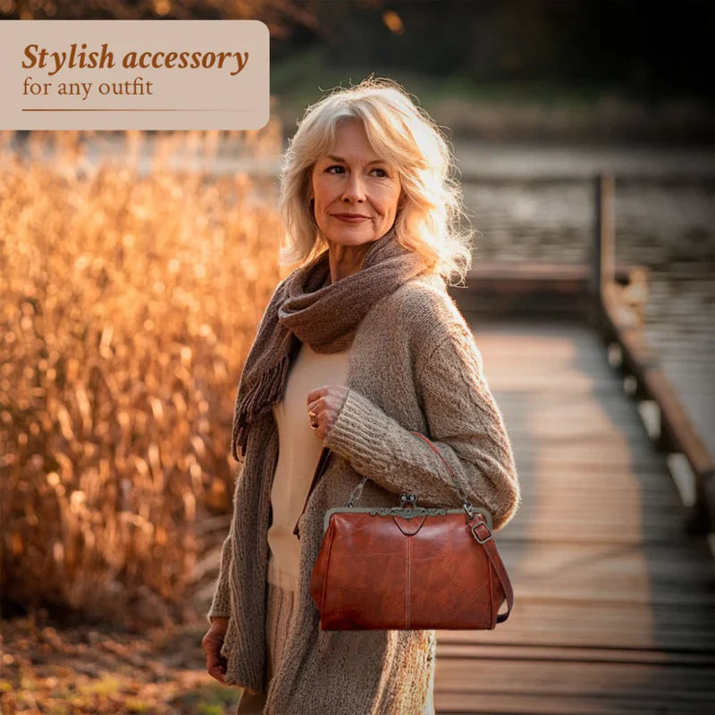 ClaspChic™ Elegancka torba shopper z eko skóry z zapięciem biglowym