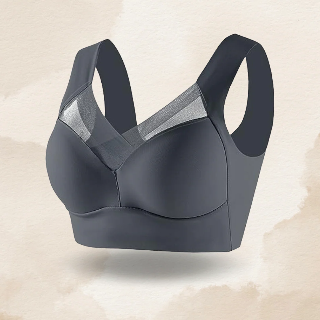 ComfyHold™ Sexy Wireless Push Up Bra - lifestyle model side angle showing push up lift