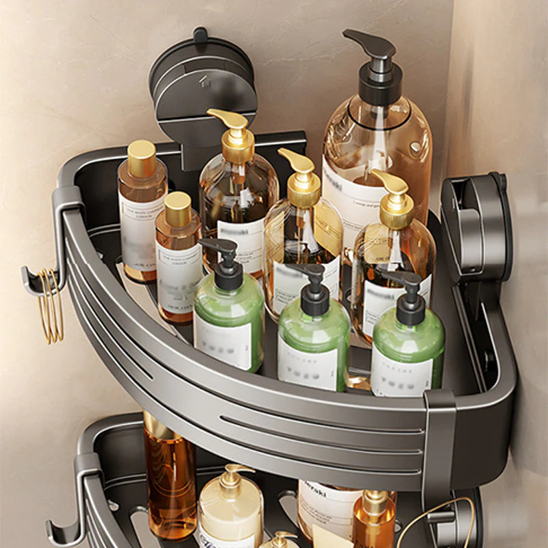 CornerHold Minimalist Corner Shelf - corner shower shelf holding toiletries and bath products