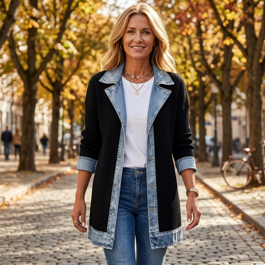 Patrizia Bergonzi™ Wszechstronny prążkowany płaszcz na co dzień
