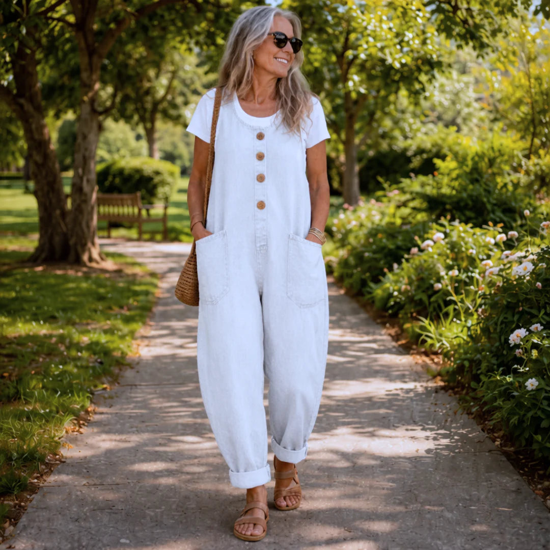 Diana Casual Denim Combo - side view of effortless denim outfit